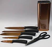 Набор кухонных ножей Edenberg EB-11026-Bronze 7 предметов бронзовый