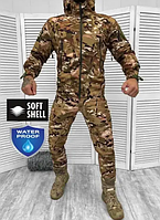 Костюм тактический soft shell, демисезонная форма мультикам, тактический боевой костюм осенний, форма софтшелл