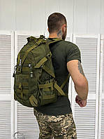 Тактичний похідний військовий рюкзак для військовослужбовців ЗСУ, армійський рюкзак олива if168