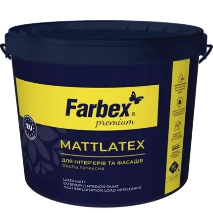 Фарба латексна для зовнішніх і внутрішніх робіт "Mattlatex", 14 кг., фото 1