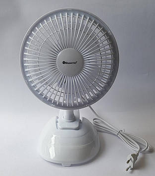 Настільний вентилятор з прищіпкою 15Вт Domotec MS-1623 білий