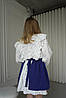 Ніжний жіночий комплект квіткова сукня муслін та контрастна спідниця Sms9076, фото 9