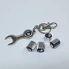 Захисні ковпачки на ніпеля BMW M + ключик-брелок у подарунок! Колір хром, фото 3