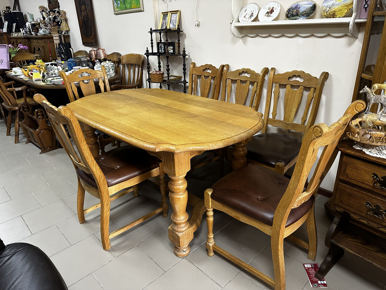 Комплект стіл та 6 стільців з натурального дуба (Нідерланди), фото 1