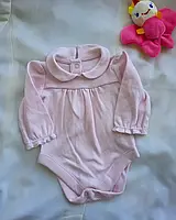 Одяг для новонароджених , рожевий бодік , боді для дівчинки 1 місяць, 56 см  Little Nutmeg