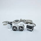 Захисні ковпачки на ніпеля Acura + ключик-брелок у подарунок! Колір хром, фото 2