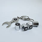 Захисні ковпачки на ніпеля Acura + ключик-брелок у подарунок! Колір хром, фото 4