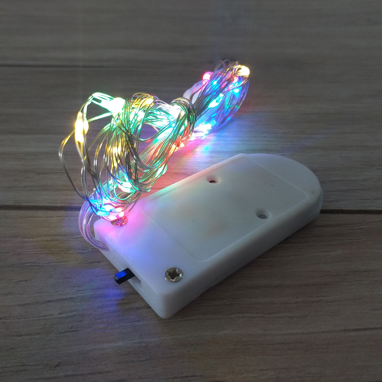 Гірлянда Крапля роси 2 м 20 led на батарейках Мультиколор (KG-11596)