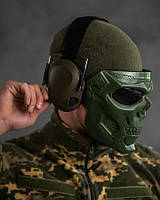 Активні навушники для стрільби Silenta Tactical 6s olive, військові навушники з активним шумозаглушенням if168
