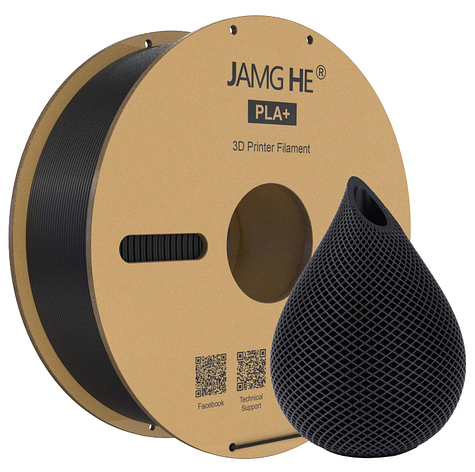 Пластик в котушці для 3D друку PLA+ Jamg He 1,75 мм 1 кг, фото 1