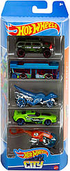 Хот Вілс Набір базових метал машинок Hot Wheels 5-Car Pack of 1:64 Scale Vehicles 1806