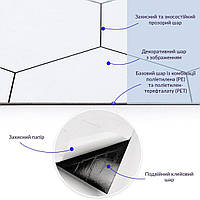 Go Покрытие на пол для стен гибкий ламинат самоклеющаяся виниловая плитка самоклейка 600х600х1,5мм (СВП-212)