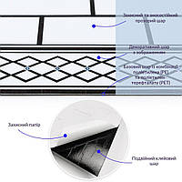 Go Покрытие на пол для стен гибкий ламинат самоклеющаяся виниловая плитка самоклейка 600х600х1,5мм (СВП-210)
