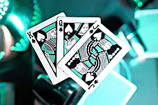 Карти гральні | Limited NOC3000X3: Silver/Teal (Species X), фото 4