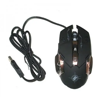 Проводная мышь Gaming Mouse X6 с подсветкой  / Компьютерная мышка проводная 1.8M / Черный