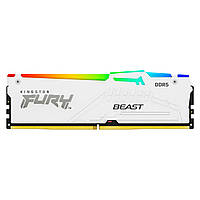 Модуль пам'яті для комп'ютера DDR5 32GB 5600 MHz FURY Beast White RGB Kingston Fury (ex.HyperX) (KF556C40BWA-32)(1694387098756)