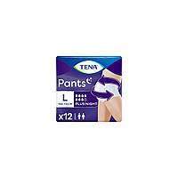 Подгузники для взрослых Tena Pants Plus Night Трусы ночные размер Large 12 шт (7322540839920)(1785727149756)