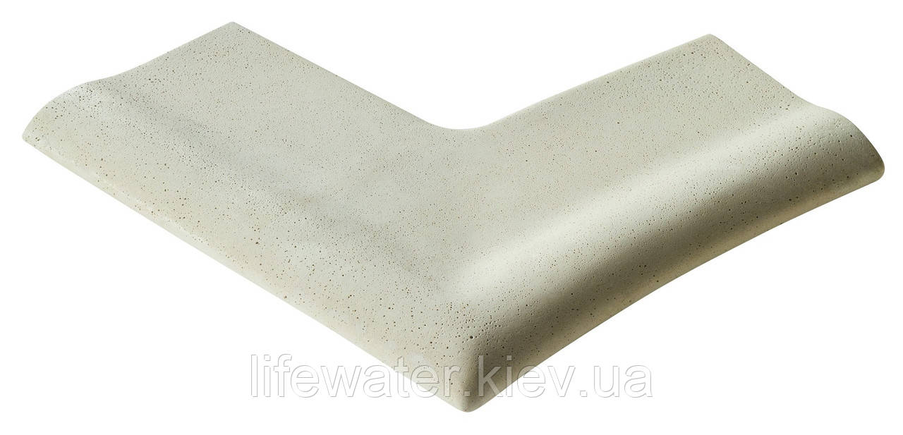 Уцінка камінь 25 кут для сходів лівий R150 50x25, Rustique bullee, тон Pierre 311120У