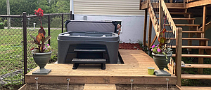 Гідромасажний СПА басейн Feeling, PUR spas, 216х182х87 см, 4 місця(1 з них лежаче), 1000 л Feeling