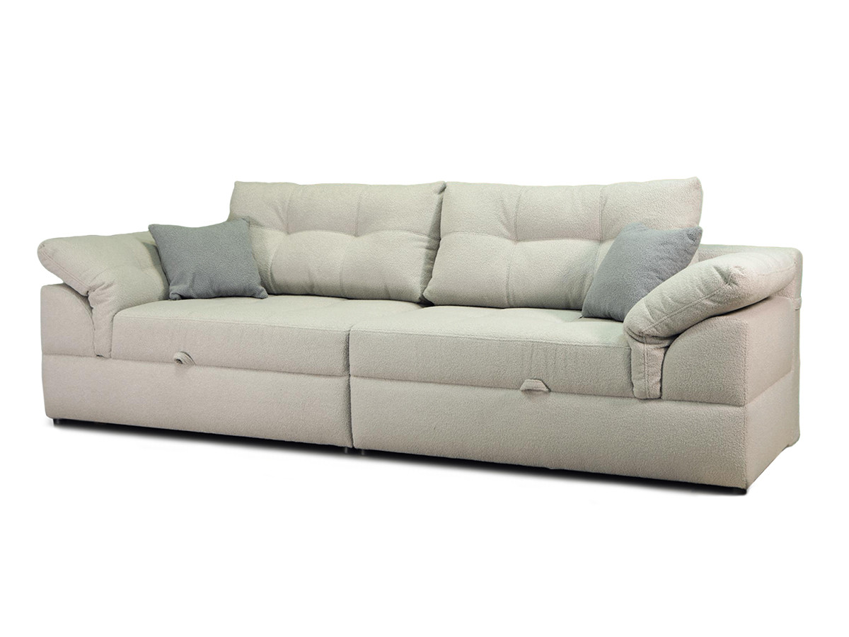 Диван прямий Каліфорнія Люкс (стандарт) рогожка бежевий, фото 1