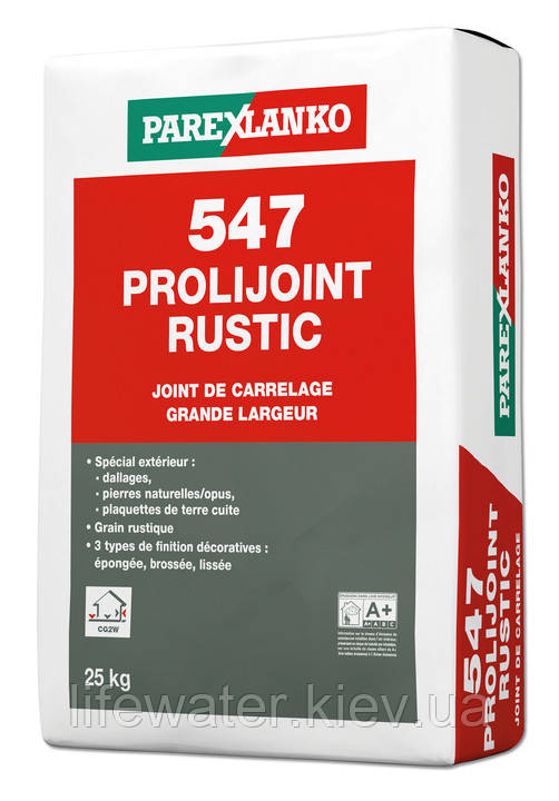 Затирка 547 тон Gris (Сірий), 25кг PROLIJOINT RUSTIC L547GR25