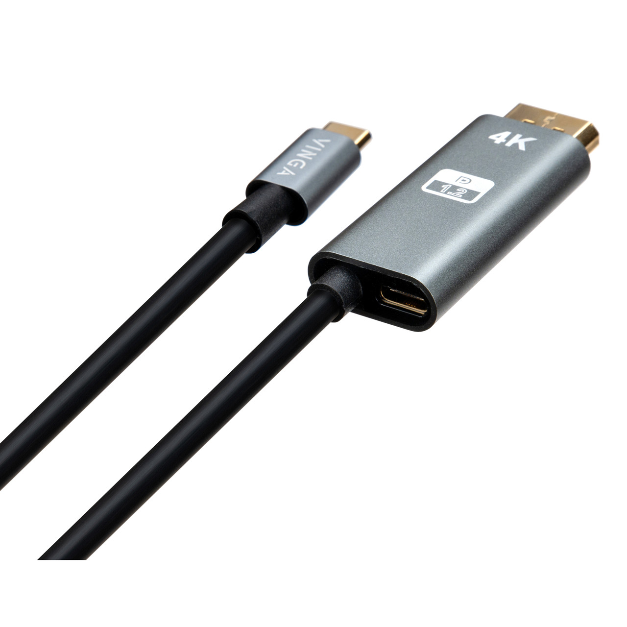 Кабель мультимедийный USB-C to DisplayPort 1.5m v1.2 4K60Hz PD 100W port Vinga (VCPVCCD1215PD)(1698922960756) - фото 2 - id-p2209430280