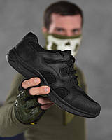 Військові кросівки чоловічі шкіряні, кросівки поліція чорні, тактичні кросівки для поліції if168