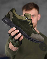 Тактичні кросівки зсу олива шкіряні, військові кросівки хакі чоловічі, кросівки армійські літо-весна if168
