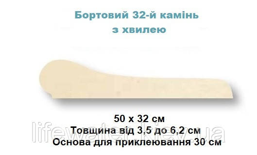 Камінь 32 бортовий 50x32, Rustique bullee, тон Quercy 310619