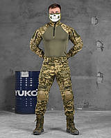 Тактична армійська форма піксель, штурмовий костюм із наколінниками, військова форма пікселів весна-літо-if168