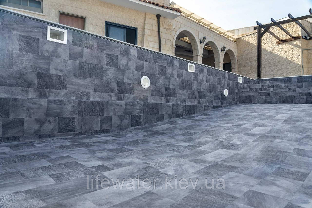 Мембрана StoneTile Grey плитка 40х20 см, 1.65м армована з лаковим покриттям 327198043001, фото 1