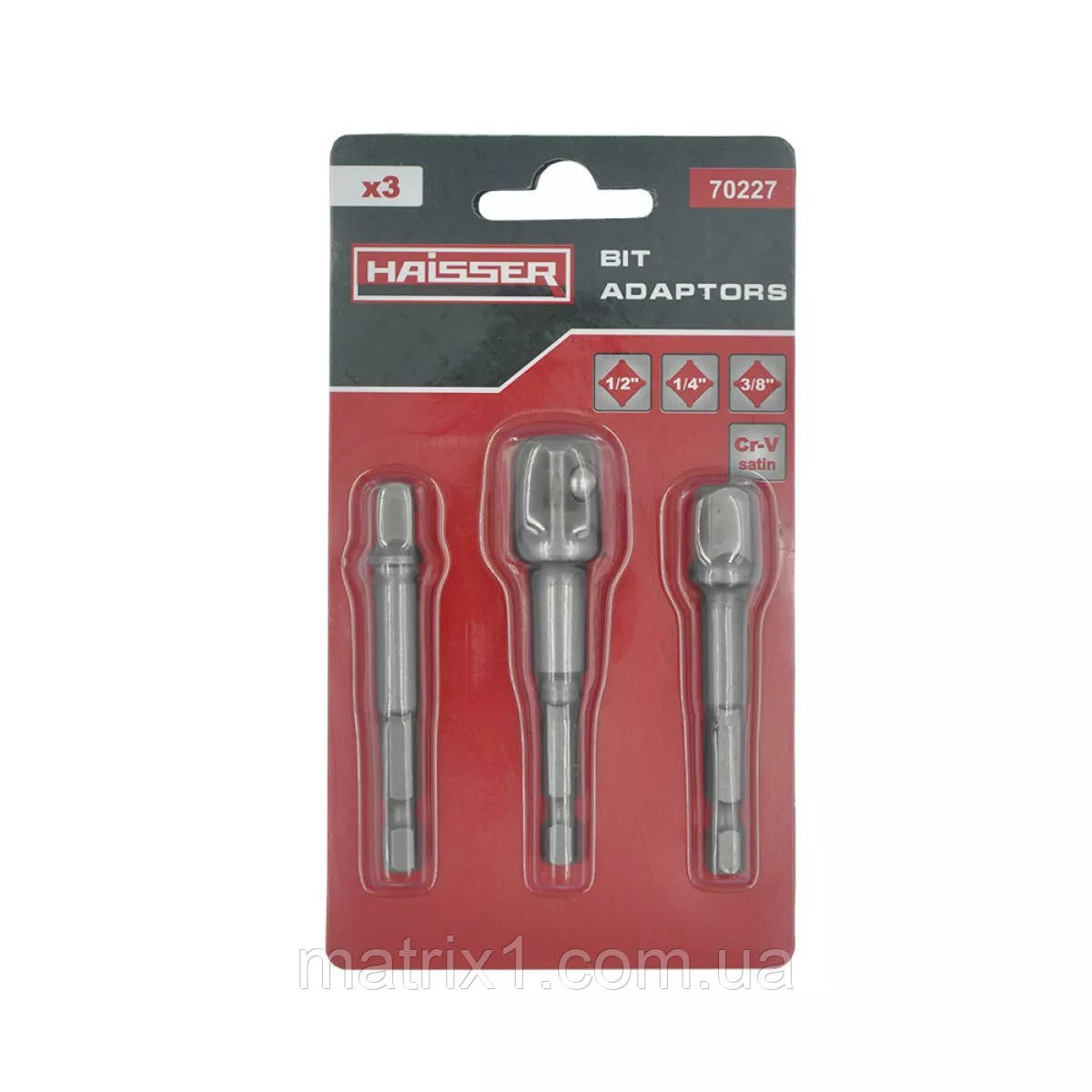 Набір перехідників під шурупокрут 1/4", 3/8" 1/2"