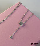 Срібне кольє Куб 65см, фото 3