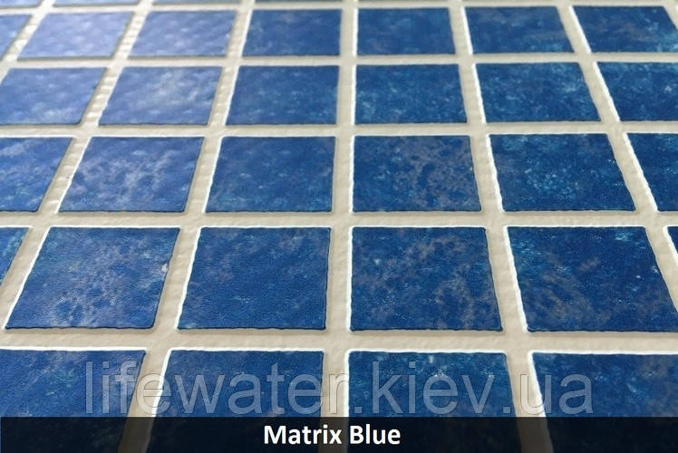 Армована мембрана StoneFlex, синя мозаїка MATRIX BLUE, 1,65 з лаковим покриттям MATRIX BLUE