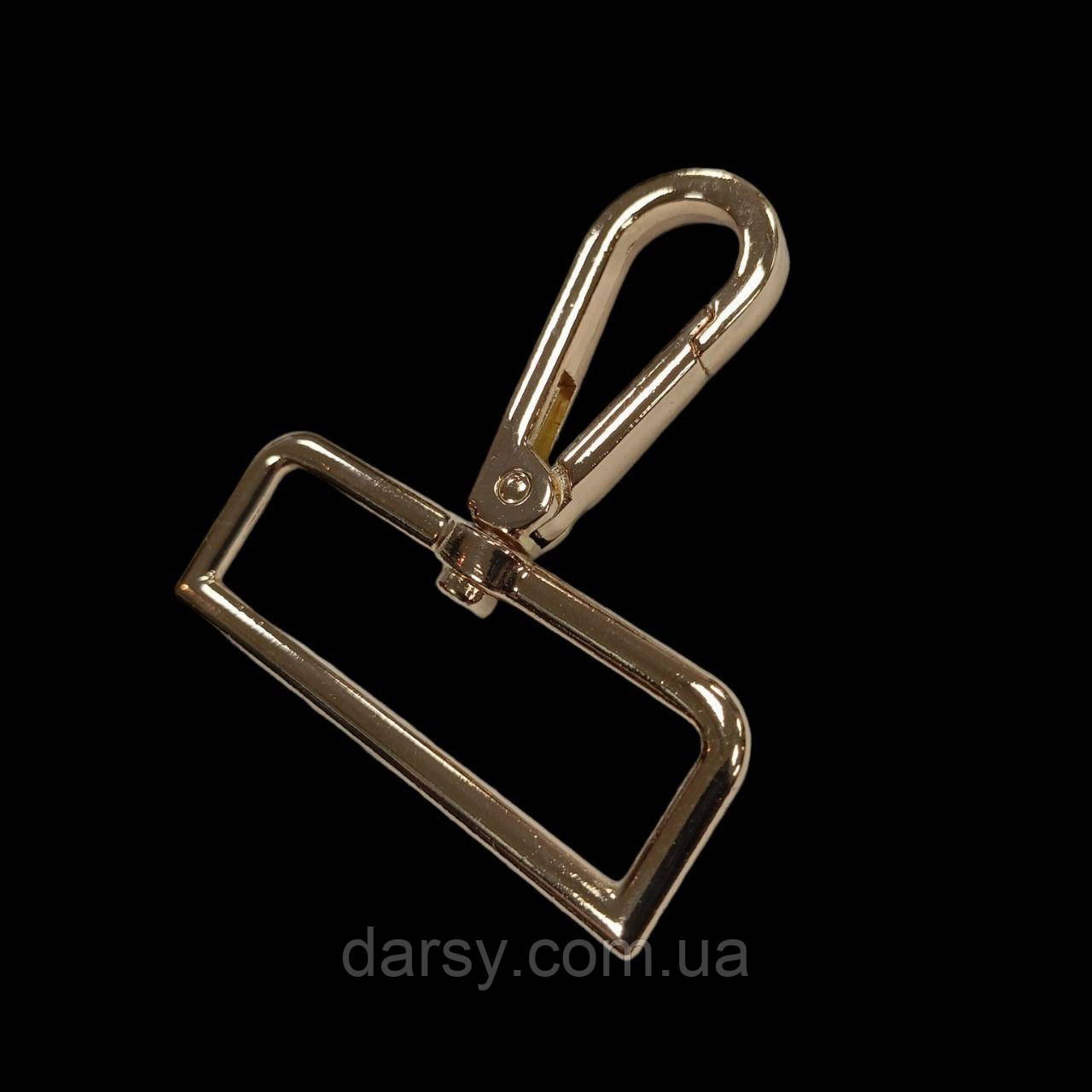 Карабін для сумки 50 мм, колір золото, фото 1