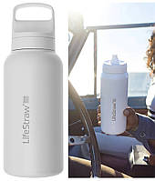 Пляшка для води з фільтром LifeStraw Go SS Filter Bottle, 1 л (Polar White)