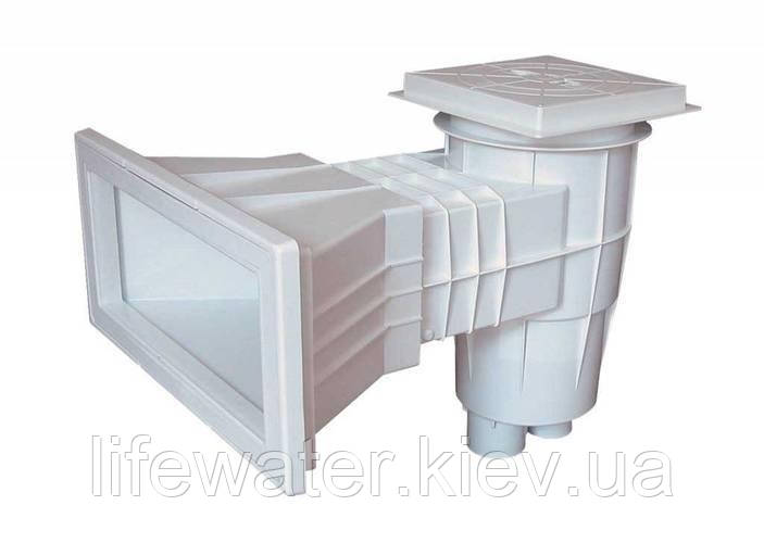 Скіммер широкий під бетон, з квадратною кришкою PG-04122FW, фото 1
