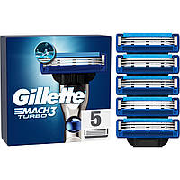 Сменные кассеты Gillette Mach3 Turbo 5 шт. (7702018552344)(1755162413756)