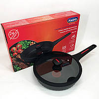 RIO Литая антипригарная сковорода Magio MG-1170 24 см, для индукционной плиты, сковорода с индукционным дном