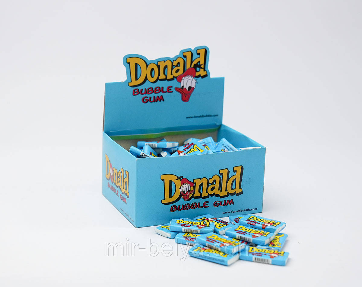 Жувальна гумка дональд donald bubble  жвачка Legendary Donald Bubble Gum