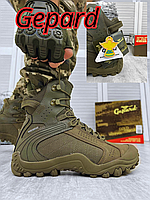 Тактичні черевики gepard bravo, берці посилені військові літні черевики зсу, берци армійські олива nx115