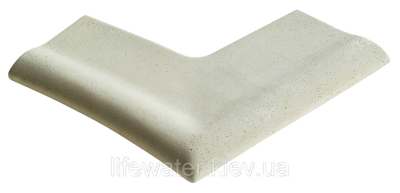 Камінь 25 кут для сходів правий R75 50x25, Rustique bullee, тон Pierre 311193