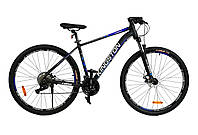 Спортивный велосипед для взрослых на рост 165-180 см 29 дюйма Corso Kingston Черный с синим