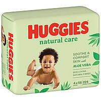 Детские влажные салфетки Huggies Natural Care 56 х 4 шт (5029053550183)(1871642437756)