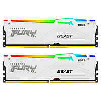 Модуль памяти для компьютера DDR5 32GB 5200 MHz FURY Beast White RGB Kingston Fury (ex.HyperX)