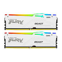 Модуль памяти для компьютера DDR5 64GB (2x32GB) 5600 MHz Beast White RGB Kingston Fury (ex.HyperX)