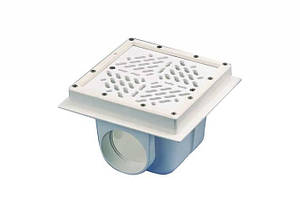 Донний злив під лайнер 63мм, латунні вставки, квадратний PG-04242A1B