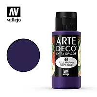 Темно синій. Фарба водорозчинна 35 мл. VALLEJO ARTE DECO 83069