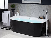 Пристенная ванна Харвей 1700 x 800 мм черная Стильная черная акриловая ванна Ванна черная пристенная