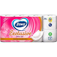 Туалетная бумага Zewa Exclusive Ultra Soft 4 слоя 8 рулонов (7322541046532/7322541191041)(1813583500756)